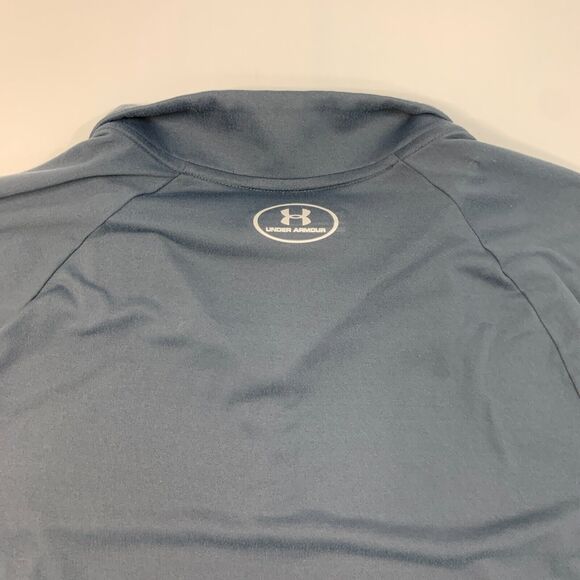 Under Armour Polo Shirt Mens XL Extra Large Gray Quarter Zip Performance Golf - Picture 7 of 10